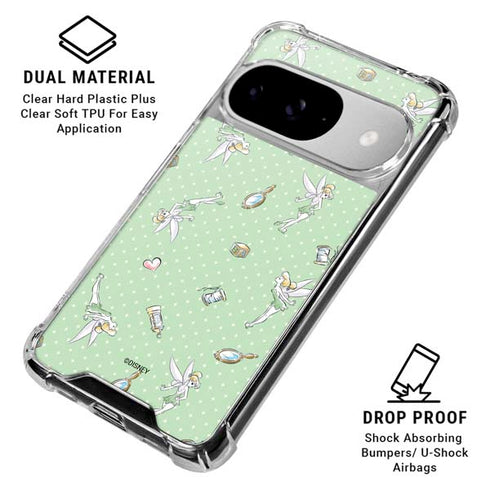 Disney Tinker Bell Trinkets Pattern Google Pixel 10 Clear Case